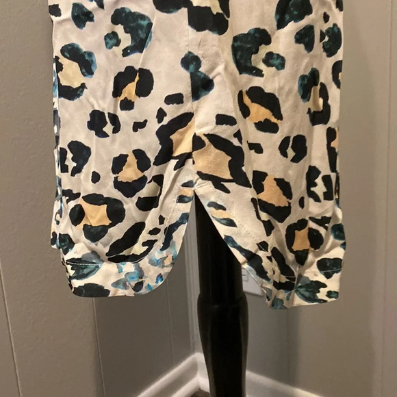 BROCHU WALKER Extra Small Dallan Silk Leopard Animal Print Sheath Work Dress - Picture 10 of 12